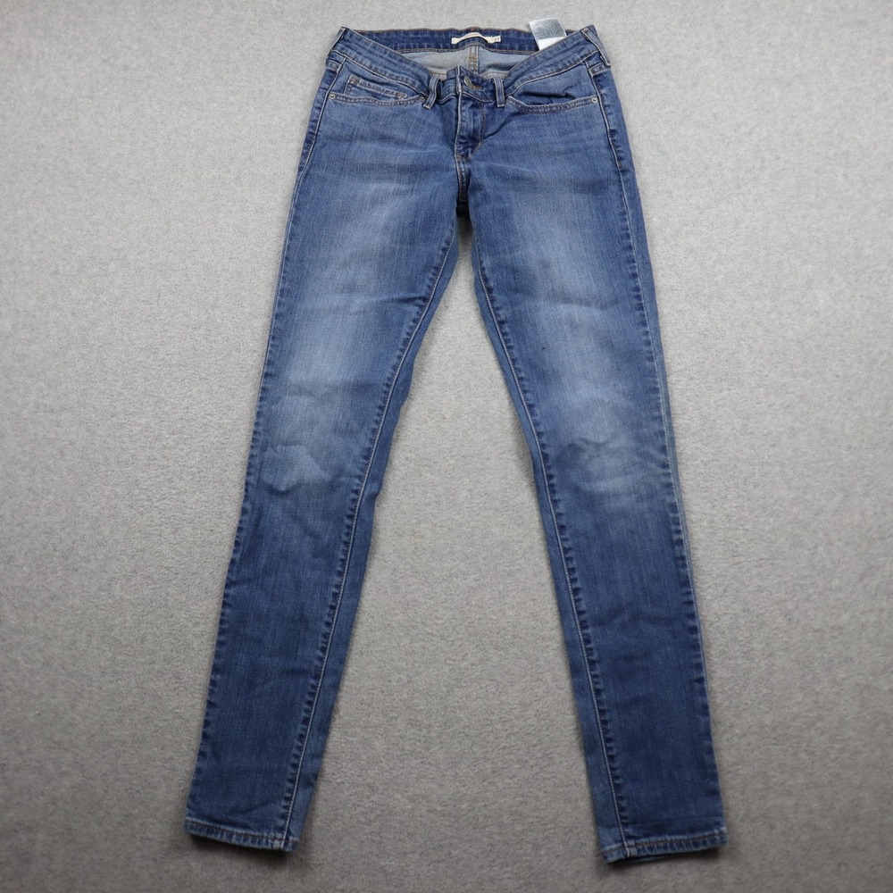Levi's 711 Jeans Womens 27 Skinny Blue Stretch Mid Rise Denim 5-Pocket Flex